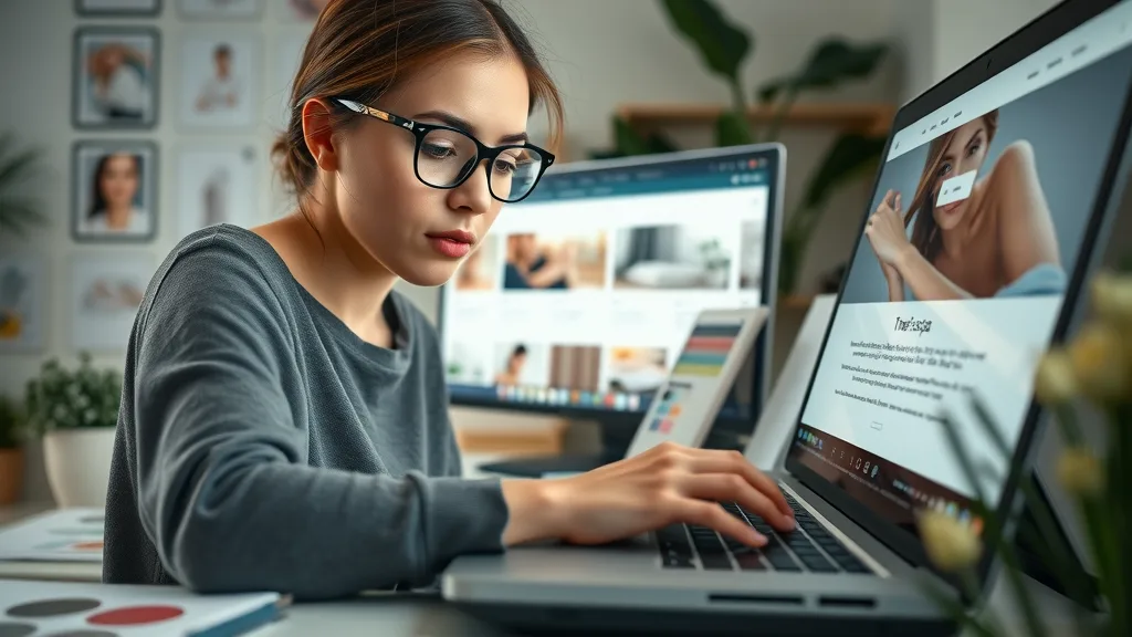 web designer creating med spa website, coding and designing