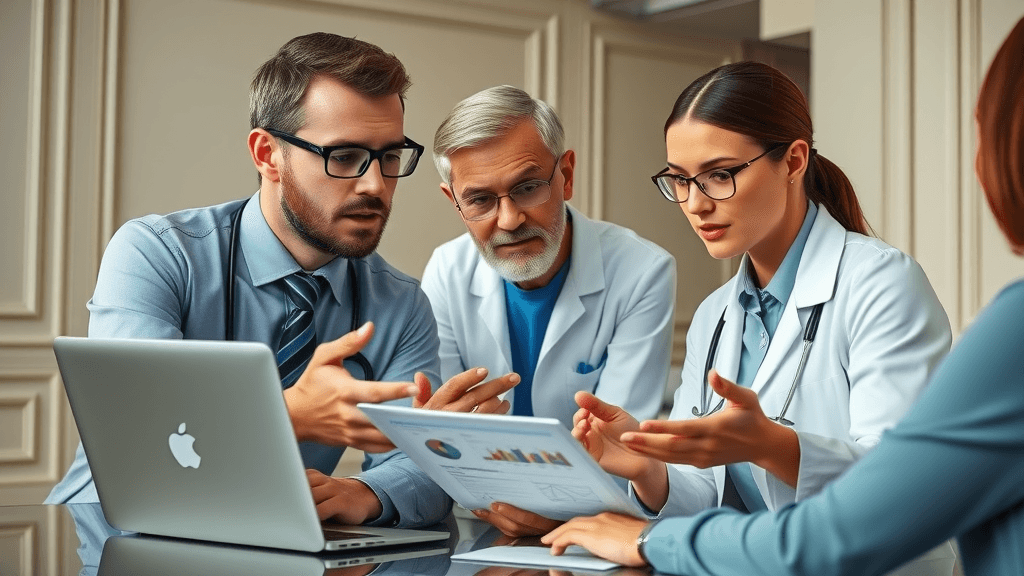 Medical marketing professionals strategizing botox marketing for a med spa