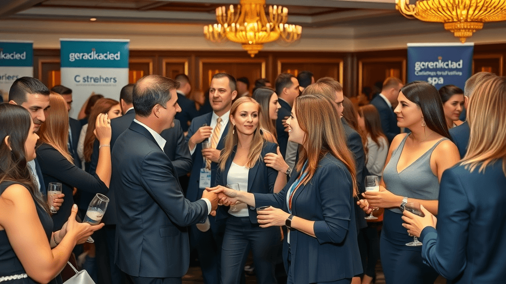 Networking event for med spa professionals to increase community visibility in botox marketing for medspas