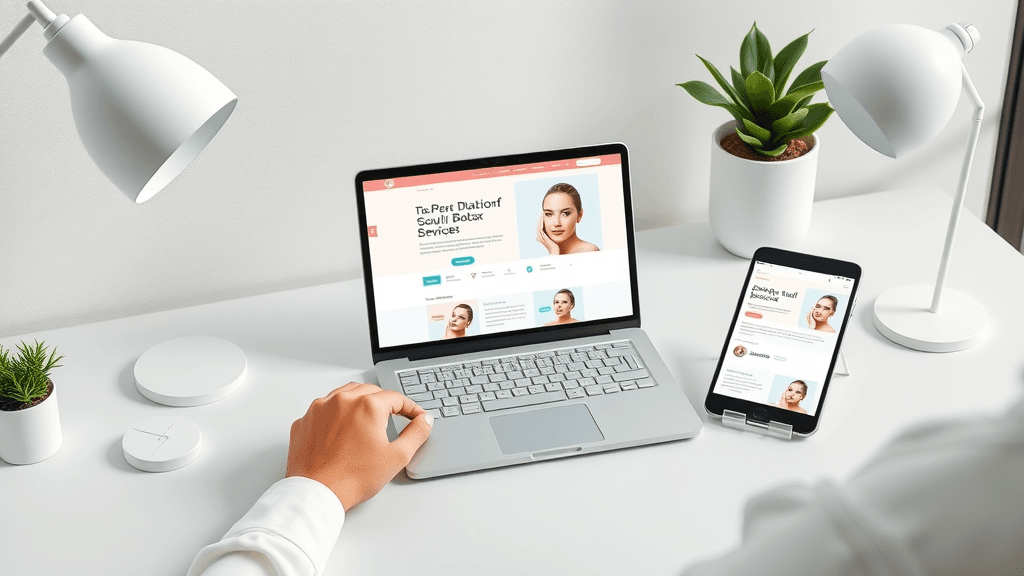 botox service landing page user navigation responsive design