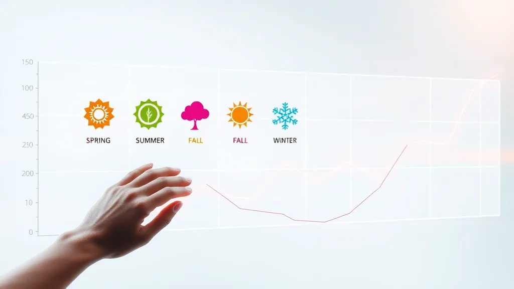 Graph displaying seasonal trends in botox and filler keyword research across four seasons