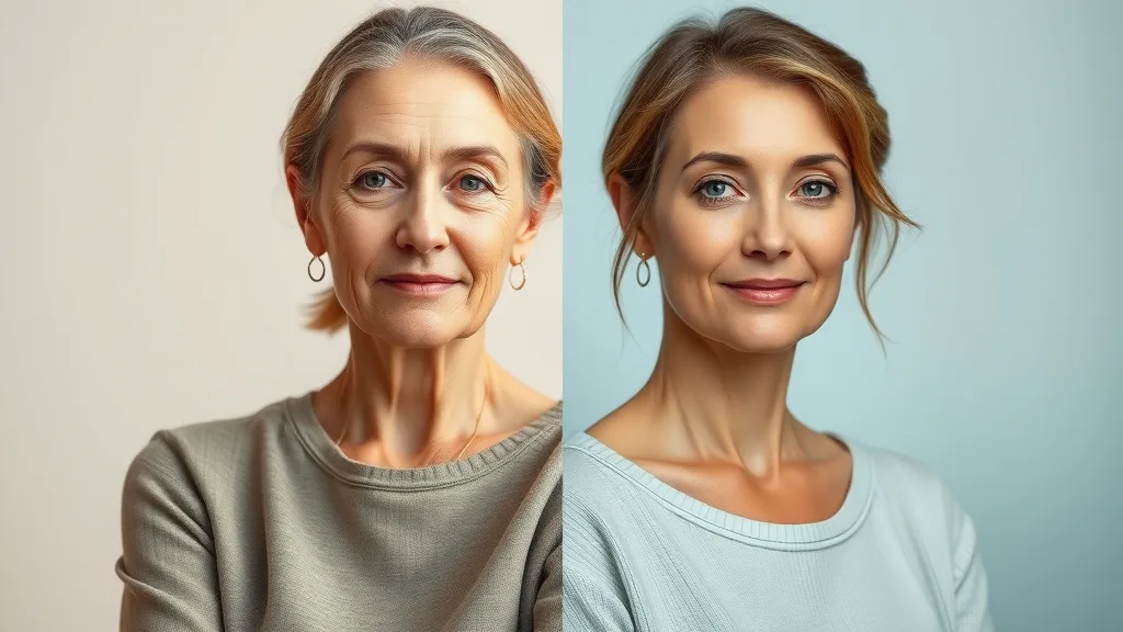 Balanced comparison of natural aging vs enhanced look, exemplifying honest botox advertising