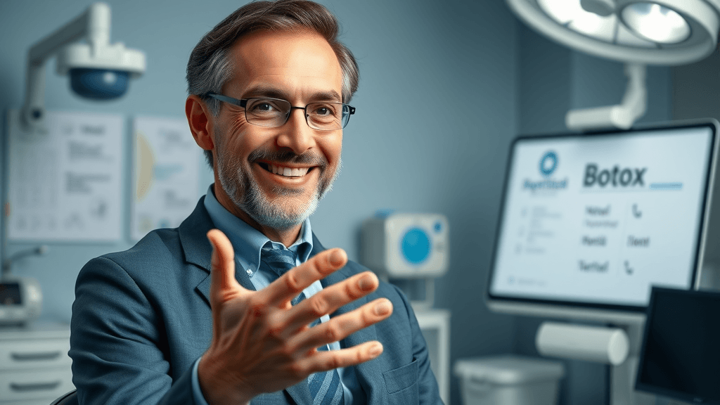 Medical professional hosting live educational botox webinar to demonstrate expertise in botox marketing