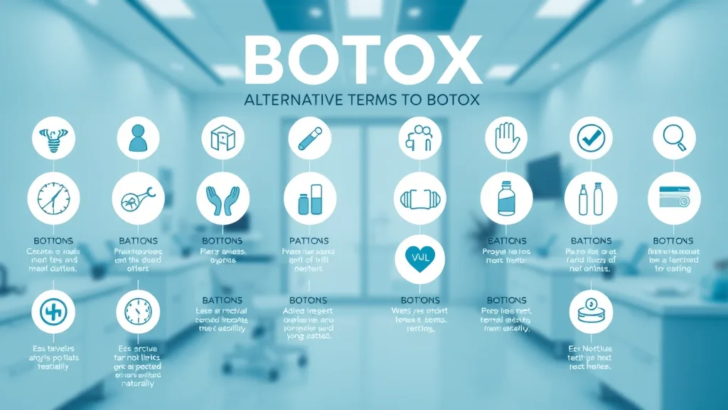 infographic showing alternative terms to botox for compliant marketing and advertising