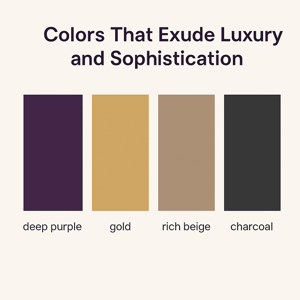 color chart for your medispa that show colors that exude luxury and sophistication