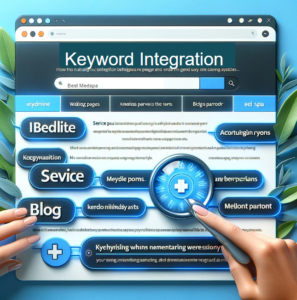 An example of keyword integration in website content, showing how keywords can be naturally incorporated into the text of service pages or blog posts