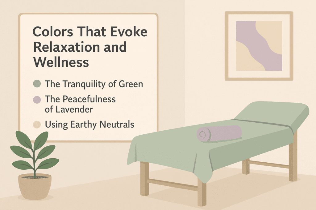 medical spa with green and lavender colors that represent relaxation and trust