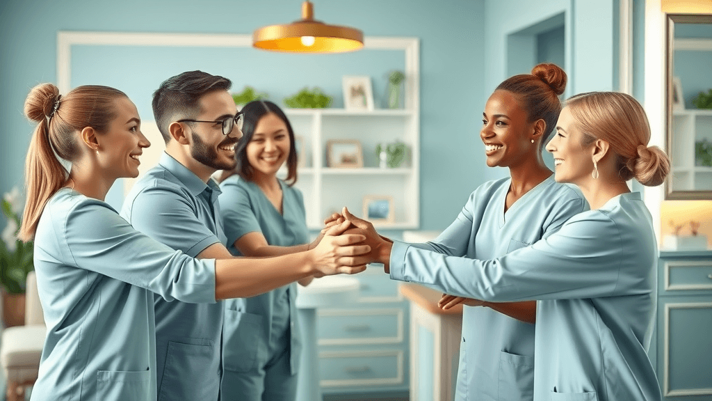 med spa team celebrates success in botox treatment bookings, positive marketing results