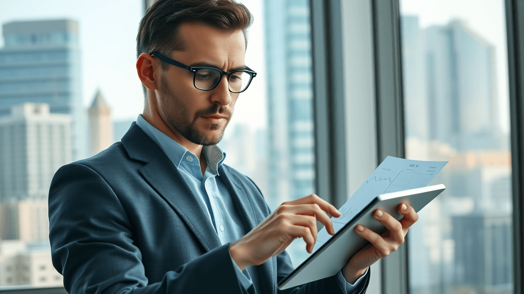 Professional market analyst reviewing digital graphs depicting botox market trends for botox business growth