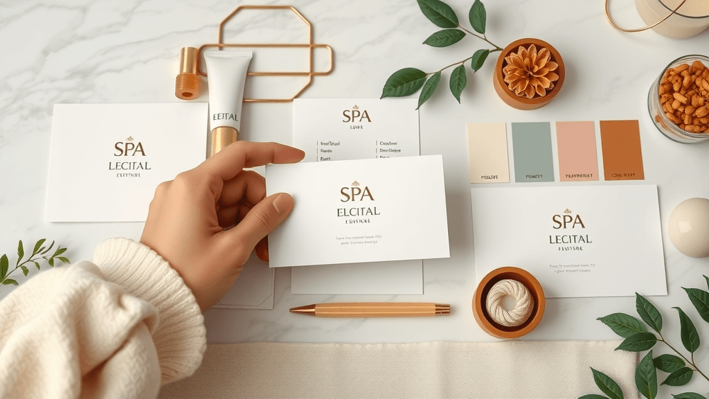 Spa branding kit and visual identity design for effective botox marketing for medspas