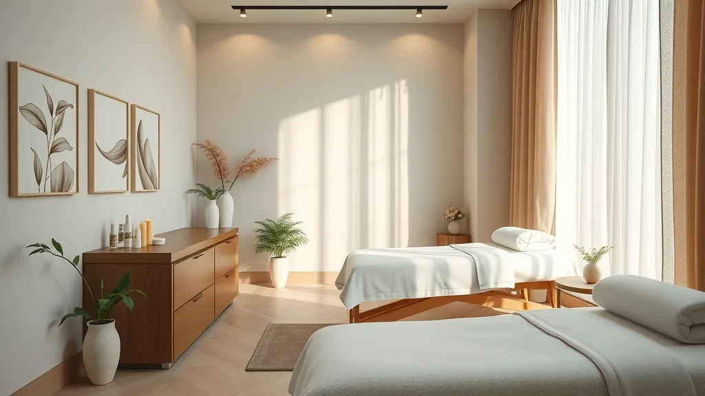 interior of a tranquil med spa with elegant decor.