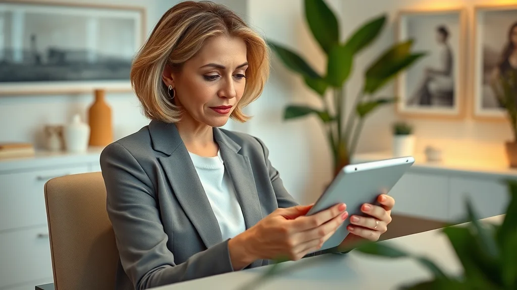 what is reputation management & why it matters for medspas, featuring a medspa manager reading online reviews thoughtfully.