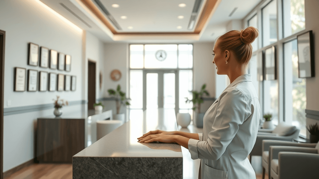 botox website conversion page medical spa interior welcoming modern lobby