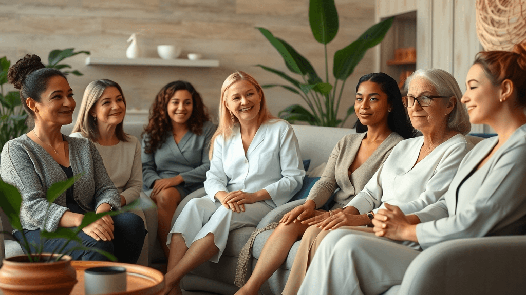 Diverse group of med spa clients demographic for botox marketing for medspas
