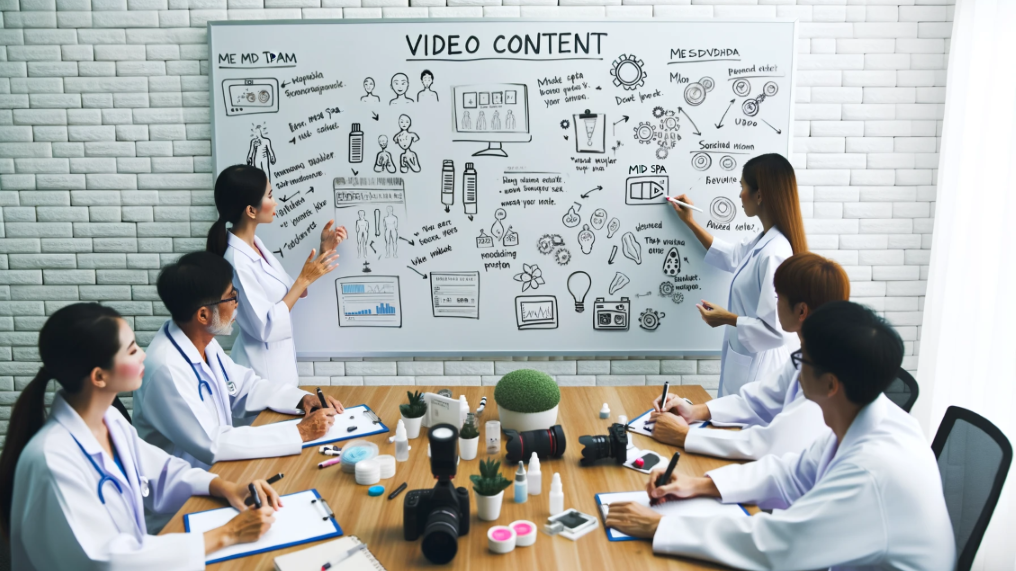 med spa owners analyzing their video marketing strategy